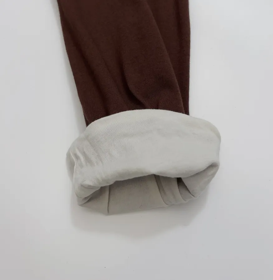 Brown Double-Sided Long-Sleeve T-Shirt in Brown, product view 07