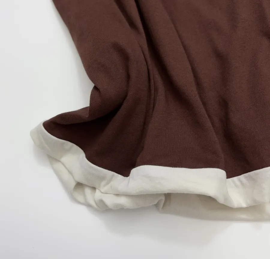 Brown Double-Sided Long-Sleeve T-Shirt in Brown, product view 09