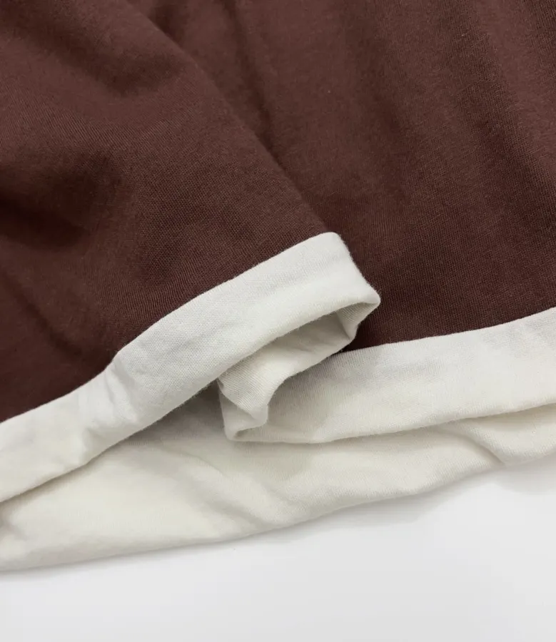 Brown Double-Sided Long-Sleeve T-Shirt in Brown, product view 10