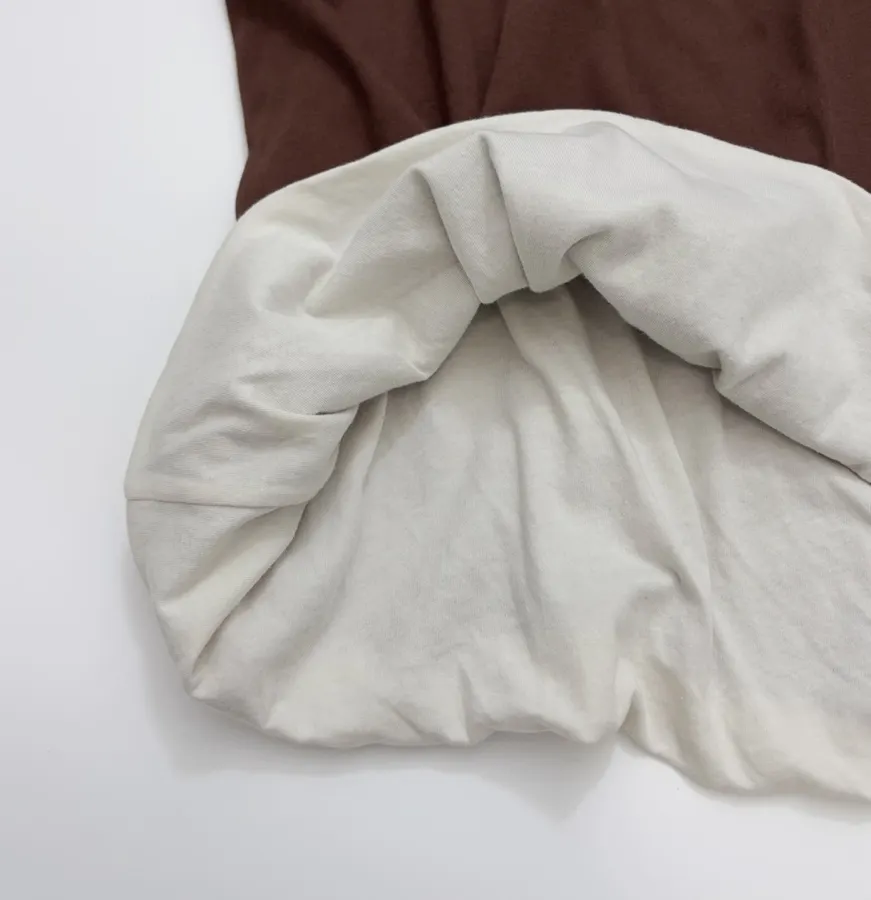 Brown Double-Sided Long-Sleeve T-Shirt in Brown, product view 11