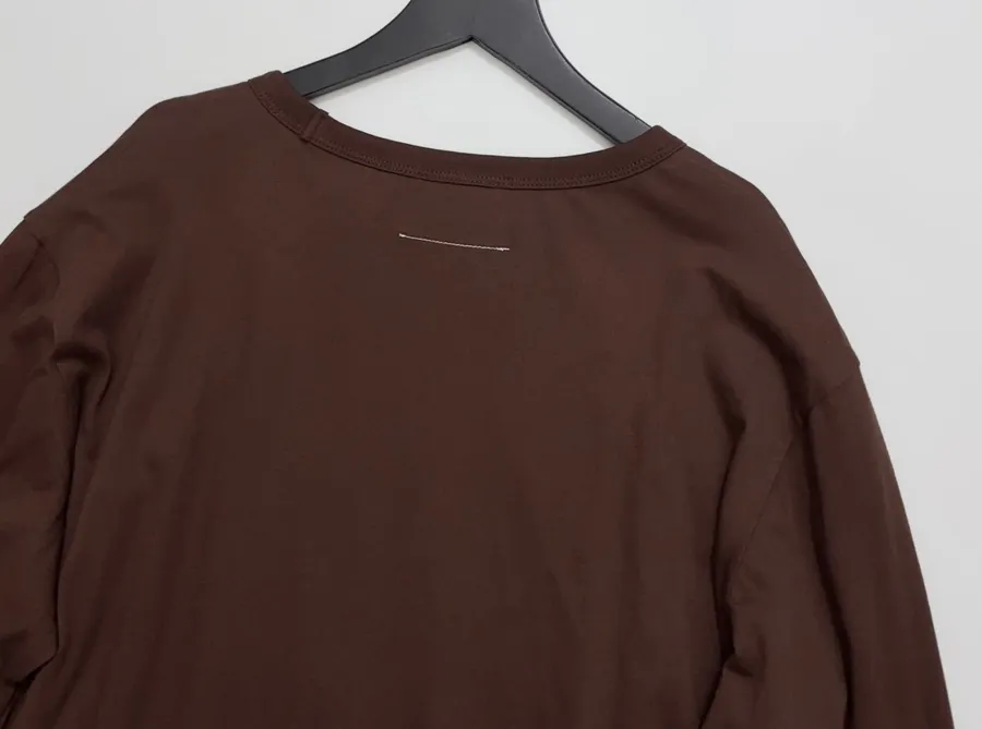Brown Double-Sided Long-Sleeve T-Shirt in Brown, product view 13