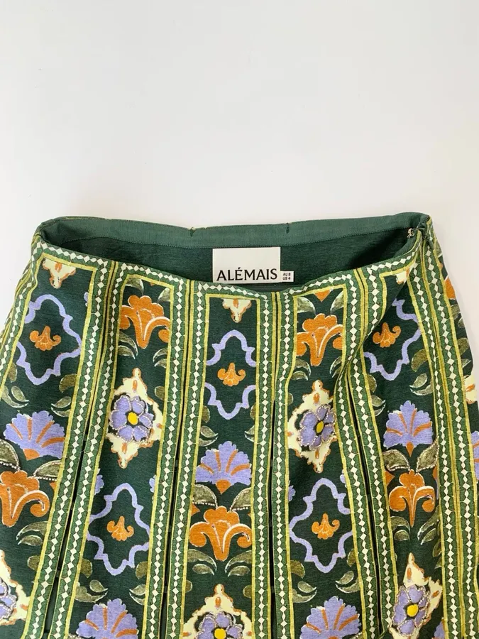 Black Multicolour Floral Print Maxi Skirt in Black Multicolor, product view 04