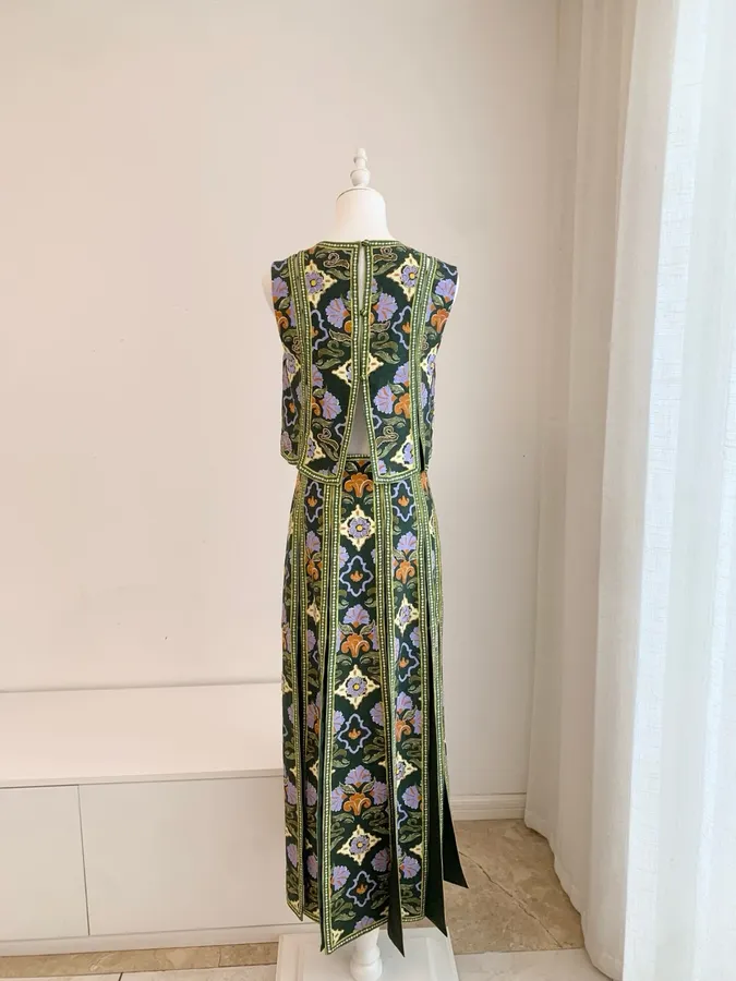 Black Multicolour Floral Print Maxi Skirt in Black Multicolor, product view 09