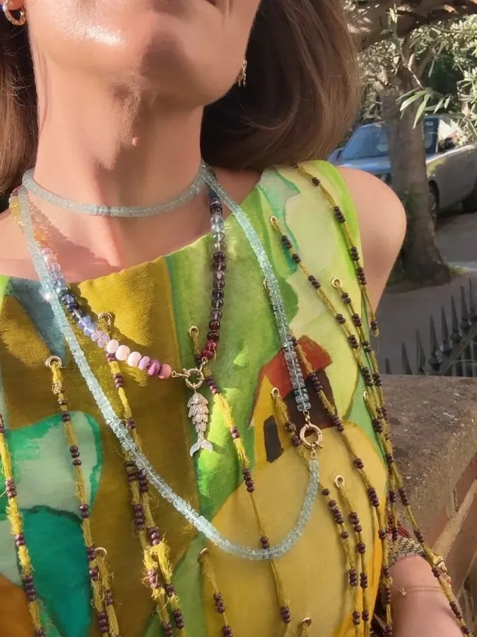 Artistic Graffiti Beaded Sleeveless A-Line Short Vest Dress in Turquoise Multicolor, product view 11