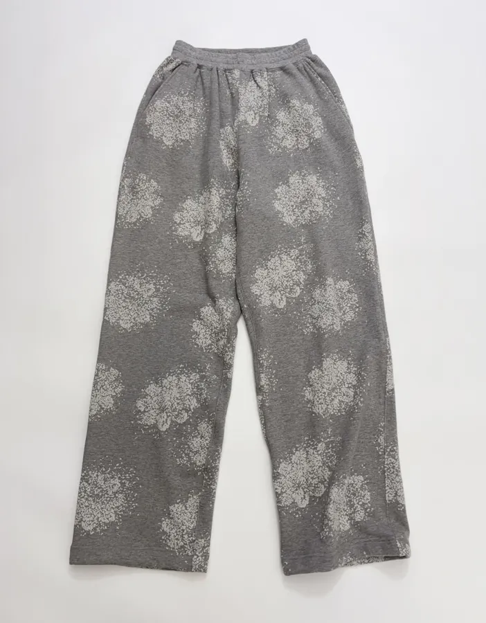 Casual Graffiti Casual Pants, Loose-Fit Long Pants in Gray, product view 02