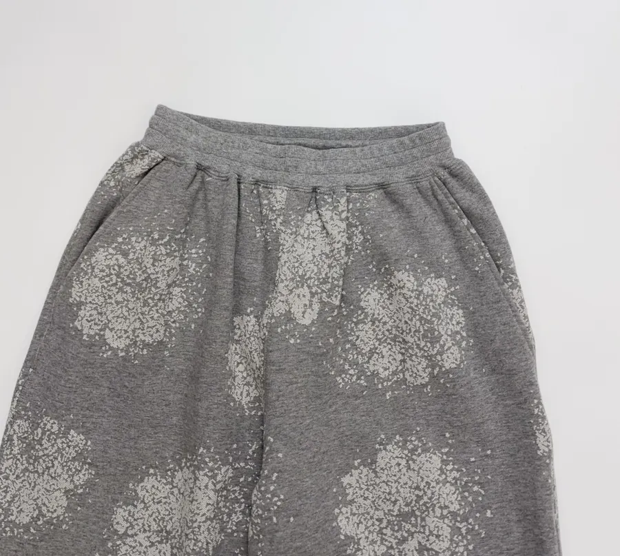 Casual Graffiti Casual Pants, Loose-Fit Long Pants in Gray, product view 04