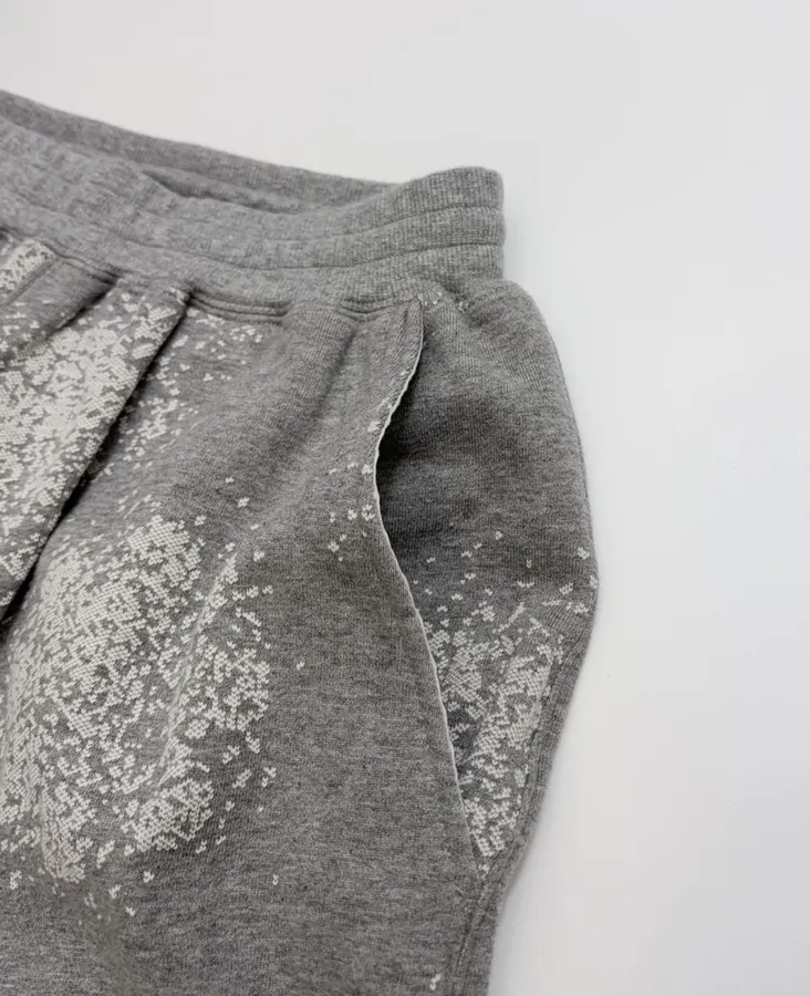 Casual Graffiti Casual Pants, Loose-Fit Long Pants in Gray, product view 05