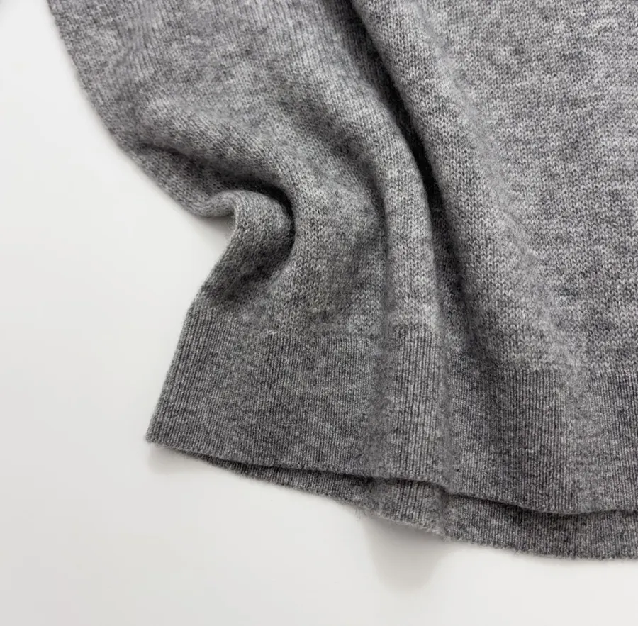 Grey Collared Short-Sleeve Knit Polo in Gray, product view 11