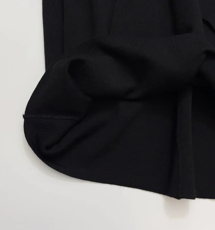 Black Irregular Design Double-C Logo Knitted Sweater in Black, product view 14