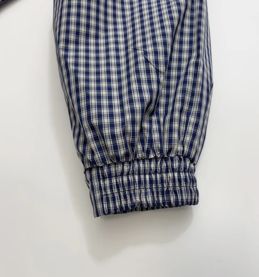 Blue Plaid Relaxed Zip Jacket in Blue, product view 06