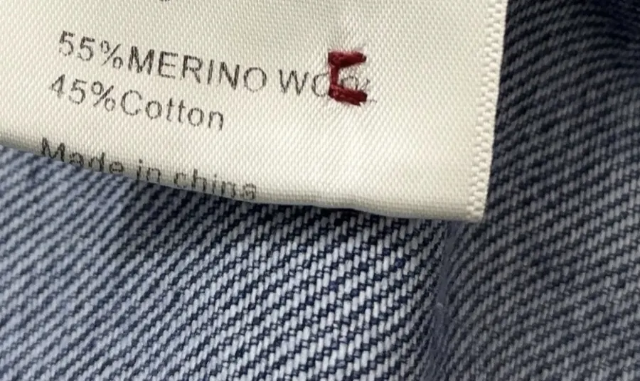 Embroidered Washed Relaxed Denim Jacket in Denim Blue, product view 14