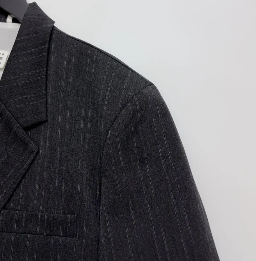 Striped Suit Jacket in Charcoal, product view 03