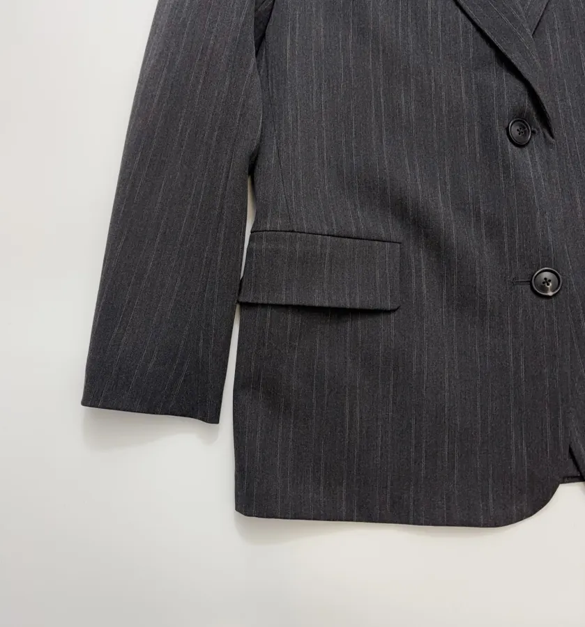 Striped Suit Jacket in Charcoal, product view 06
