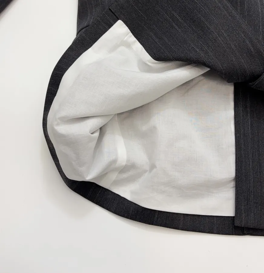 Striped Suit Jacket in Charcoal, product view 08