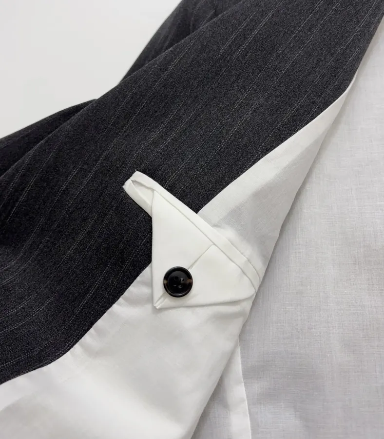 Striped Suit Jacket in Charcoal, product view 11