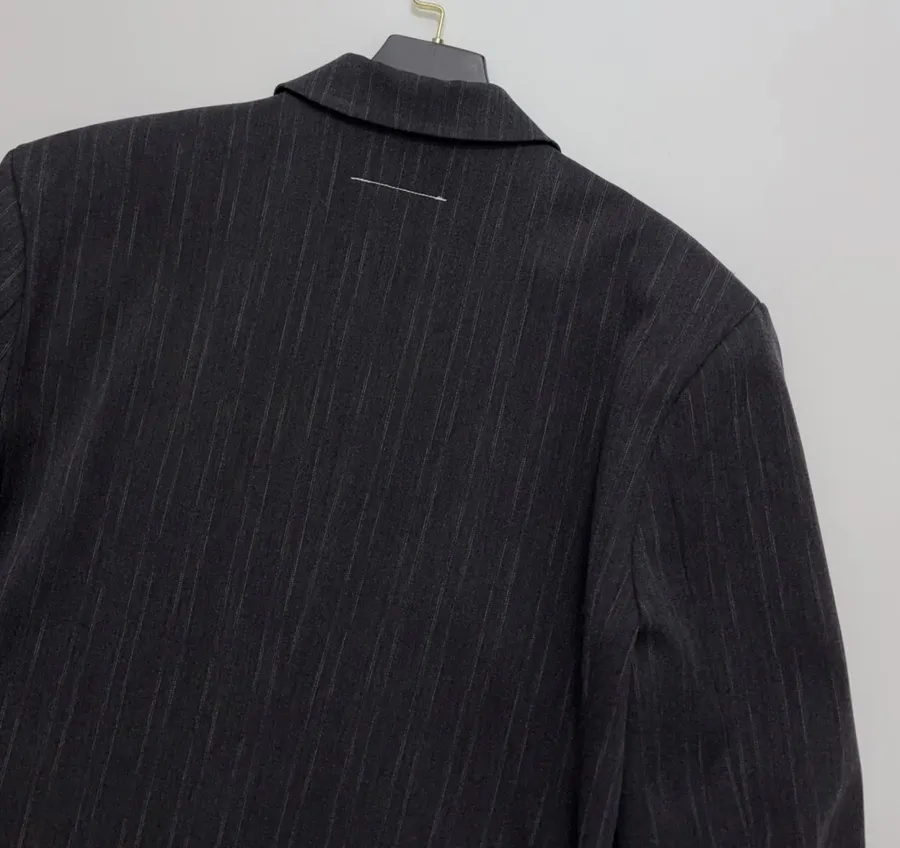 Striped Suit Jacket in Charcoal, product view 15