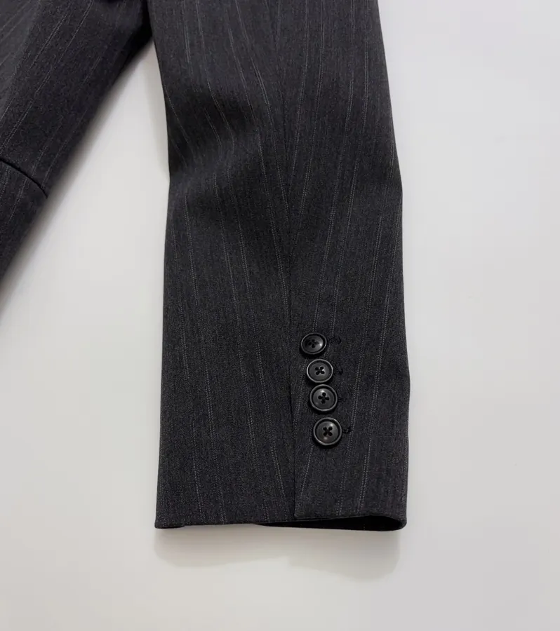 Striped Suit Jacket in Charcoal, product view 16