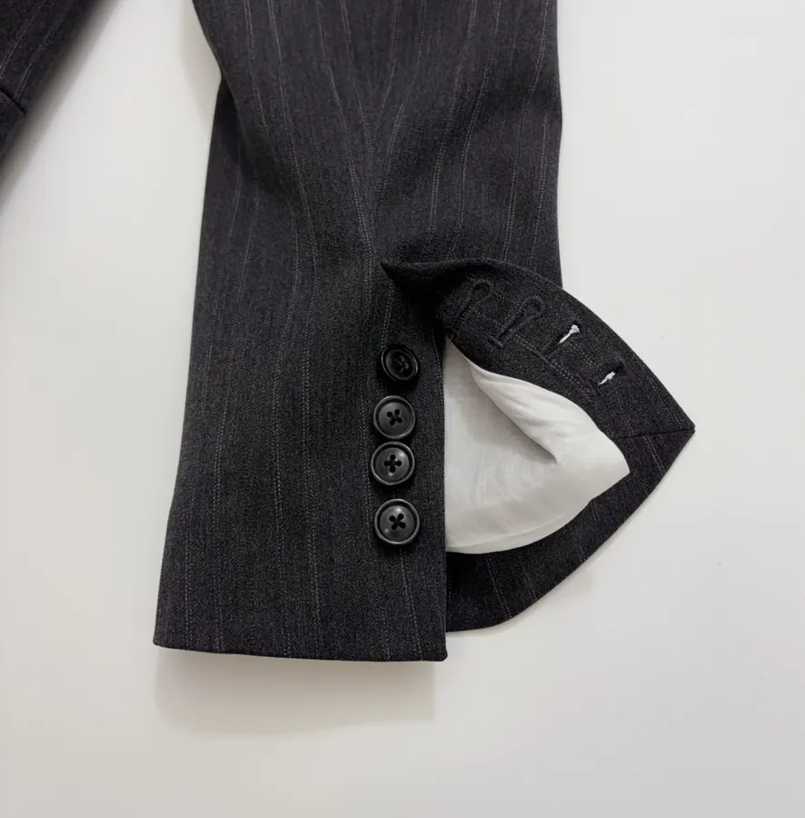 Striped Suit Jacket in Charcoal, product view 17