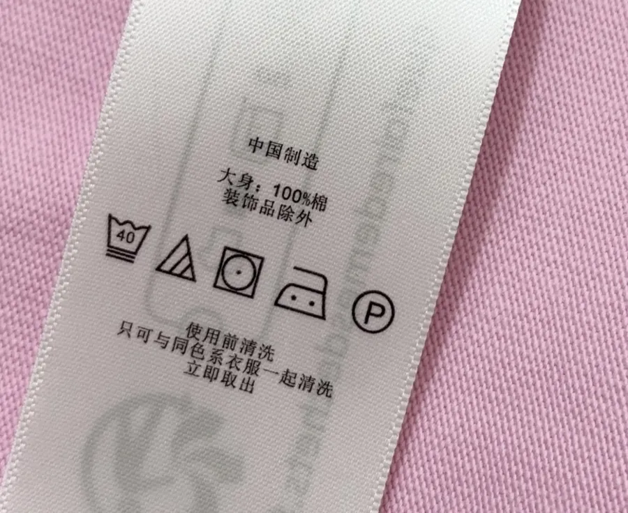 Pink Contrast-Collar Long-Sleeve Polo Sweatshirt in Pink, product view 13