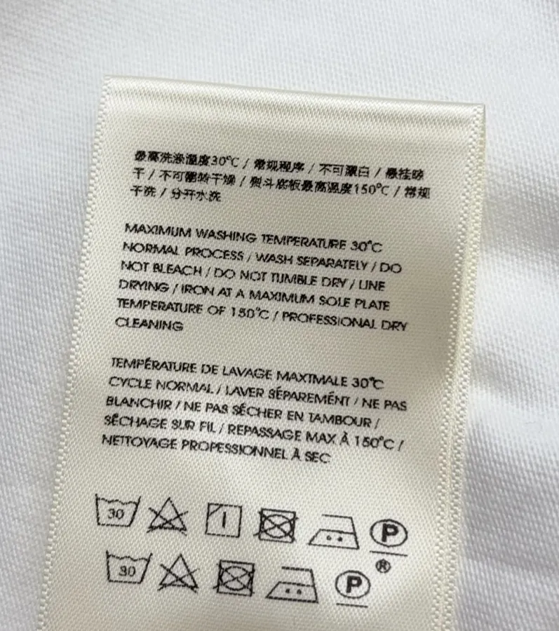 White Relaxed Crew-Neck Long-Sleeve T-Shirt in White, product view 16