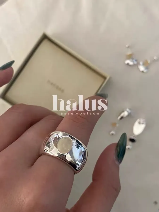 Minimal Sterling Silver Ring in Silver, product view 07
