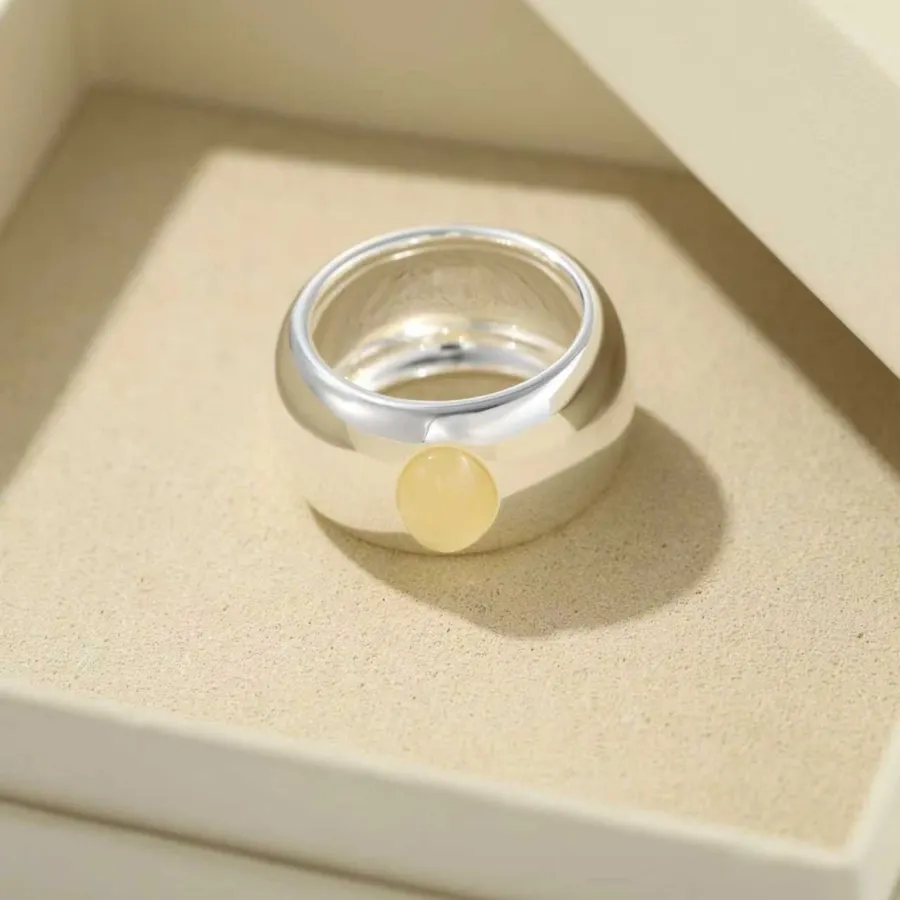 Minimal Sterling Silver Ring in Silver, product view 10