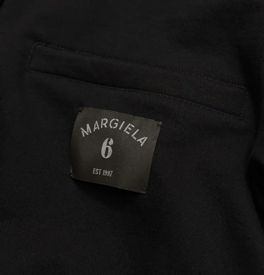 Black Hooded Loose-Fit Zip-Up Sweatshirt in Black, product view 06