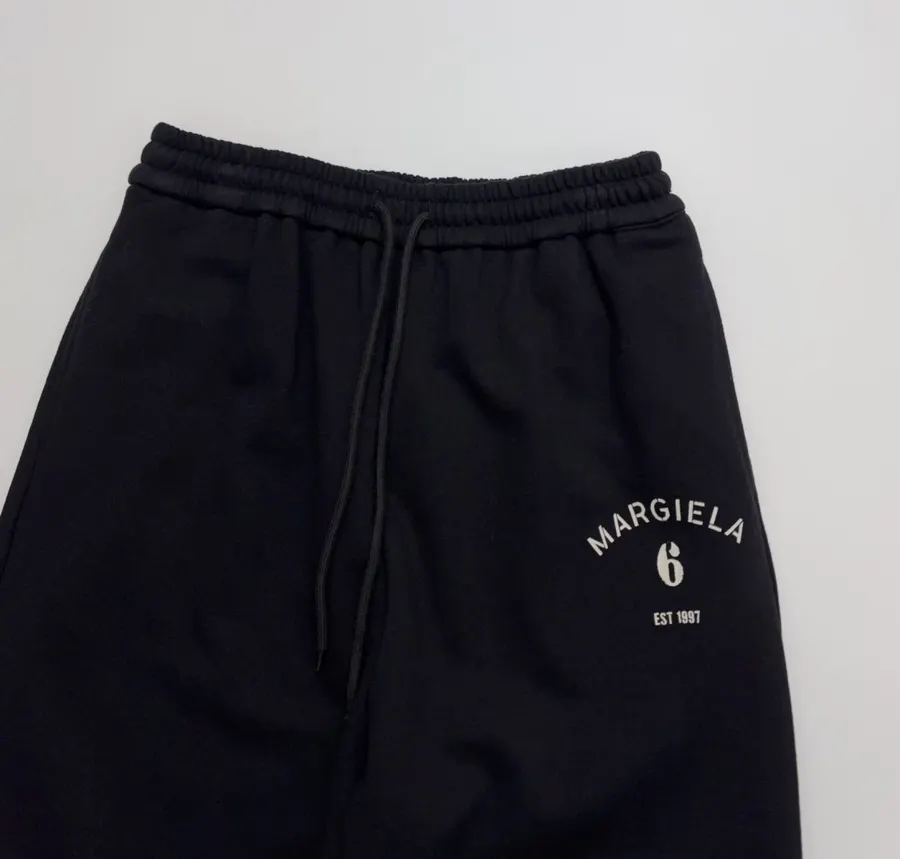 Black Graphic Pull-On Straight-Leg Trousers in Black, product view 03