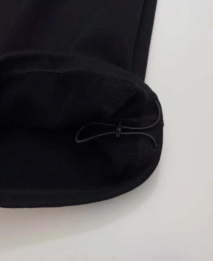 Black Graphic Pull-On Straight-Leg Trousers in Black, product view 07