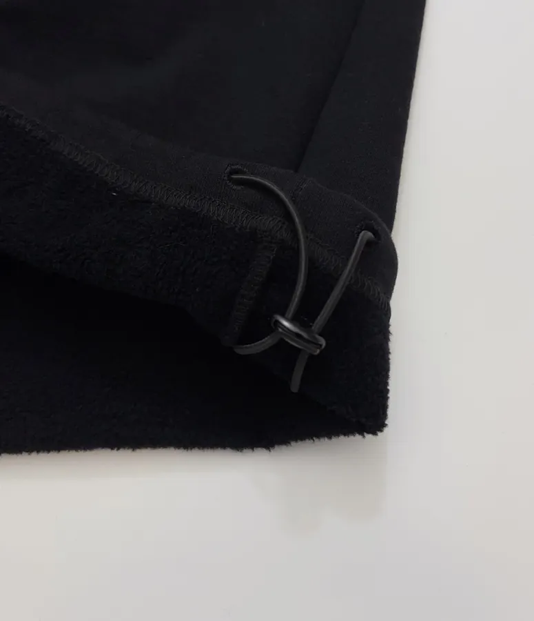 Black Graphic Pull-On Straight-Leg Trousers in Black, product view 08