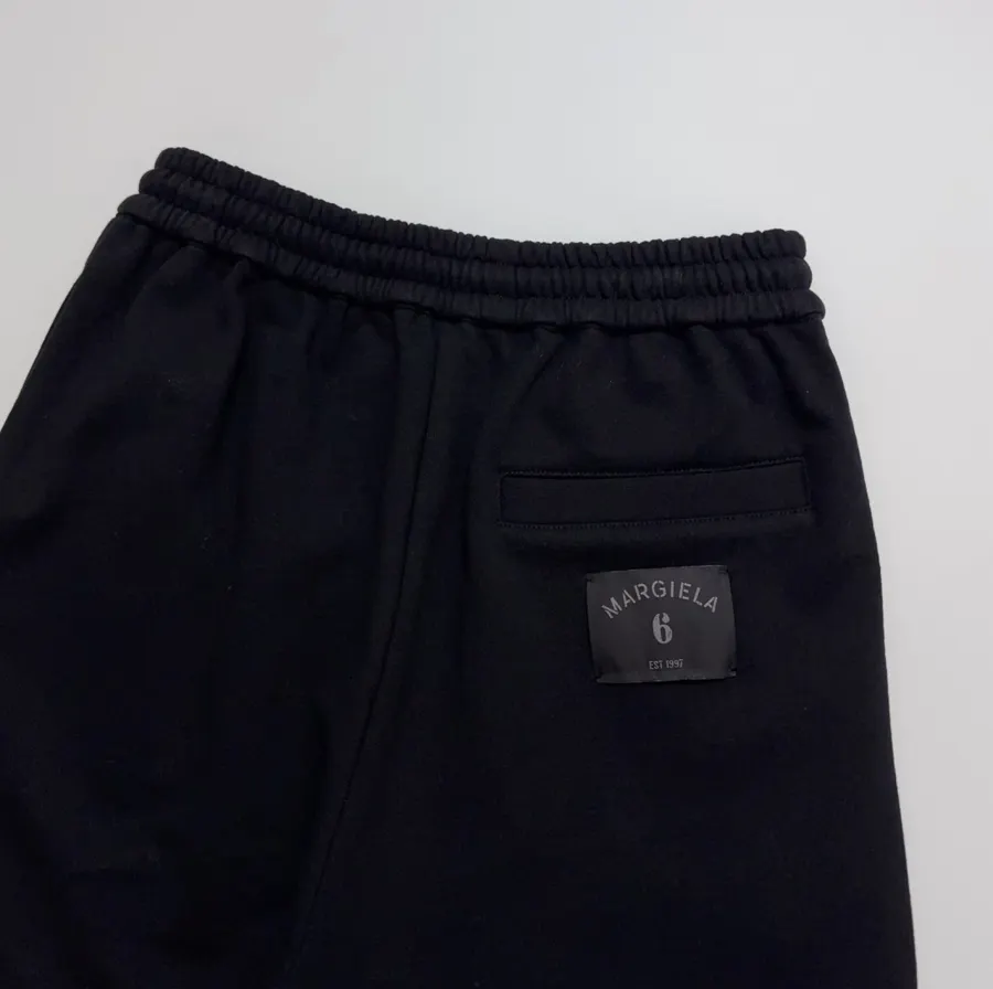 Black Graphic Pull-On Straight-Leg Trousers in Black, product view 11