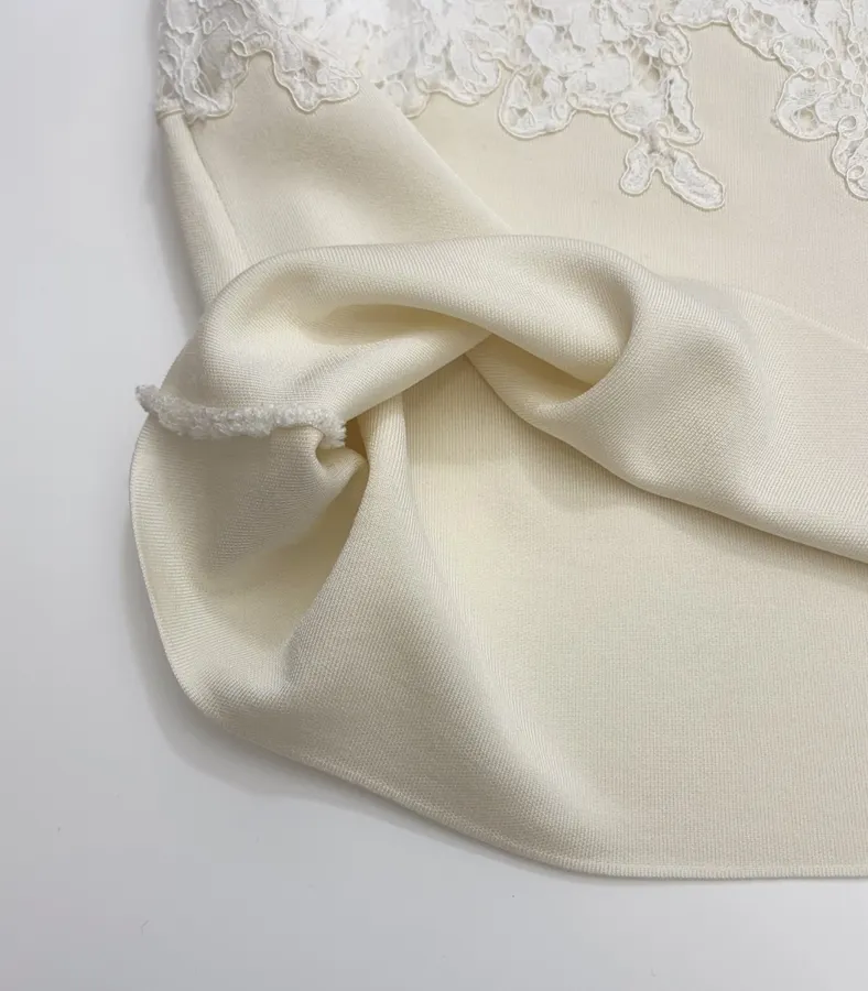 Lace-Panel Camisole in Off-White, product view 10