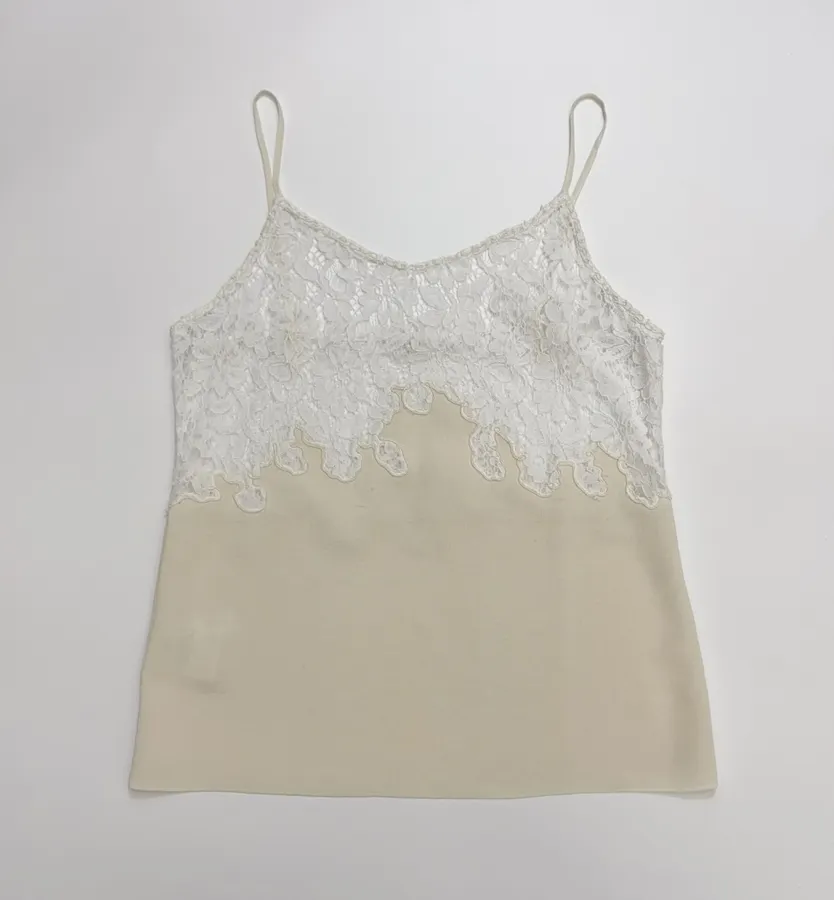 Lace-Panel Camisole in Off-White, product view 13