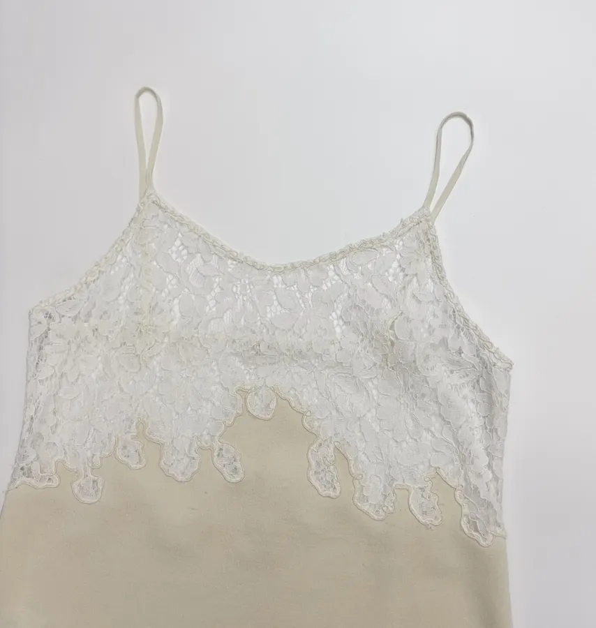 Lace-Panel Camisole in Off-White, product view 14