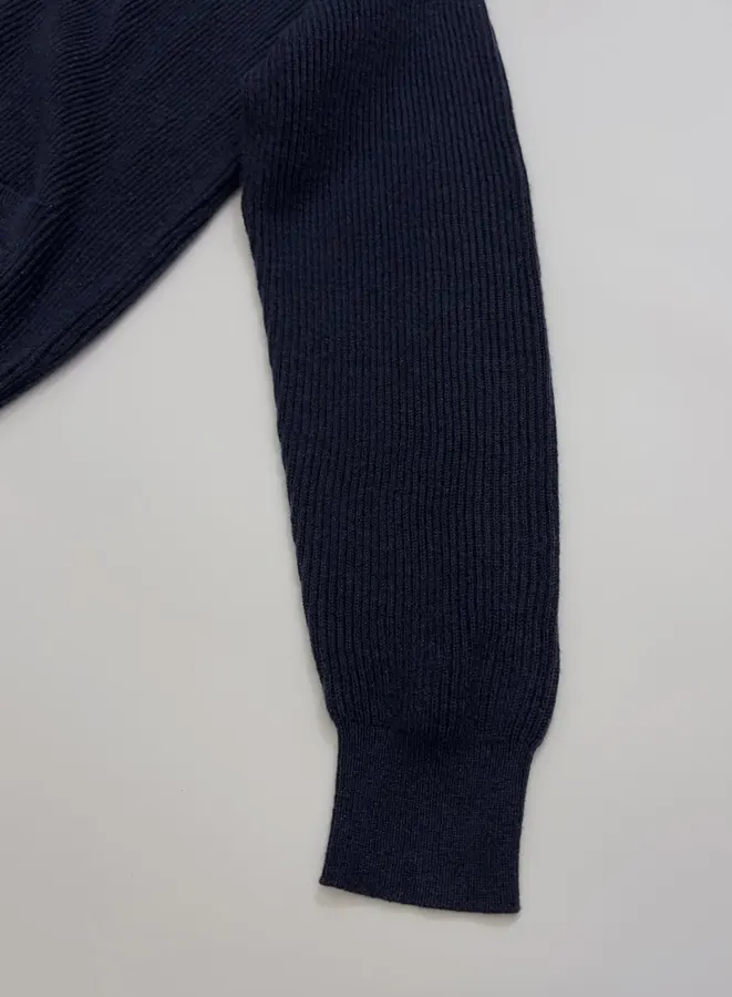 Cardigan, Bright Silk Sweater in Navy, product view 04