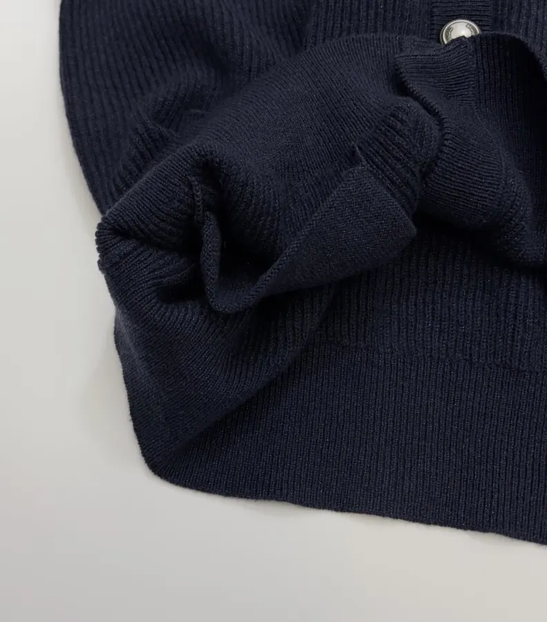 Cardigan, Bright Silk Sweater in Navy, product view 09