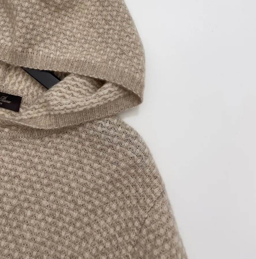 Long-Sleeve Knitted Loose-Fit Top in Taupe, product view 03