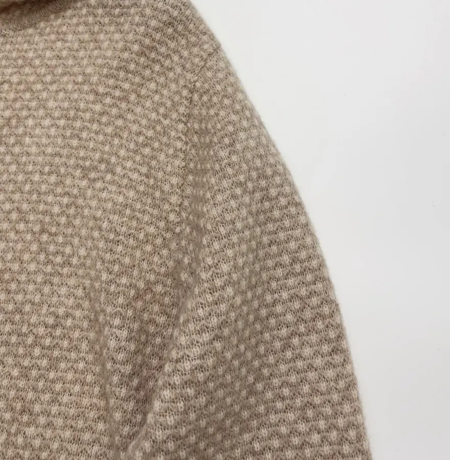 Long-Sleeve Knitted Loose-Fit Top in Taupe, product view 06
