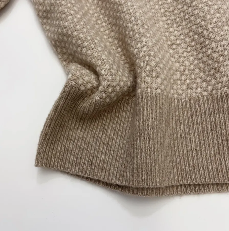 Long-Sleeve Knitted Loose-Fit Top in Taupe, product view 11