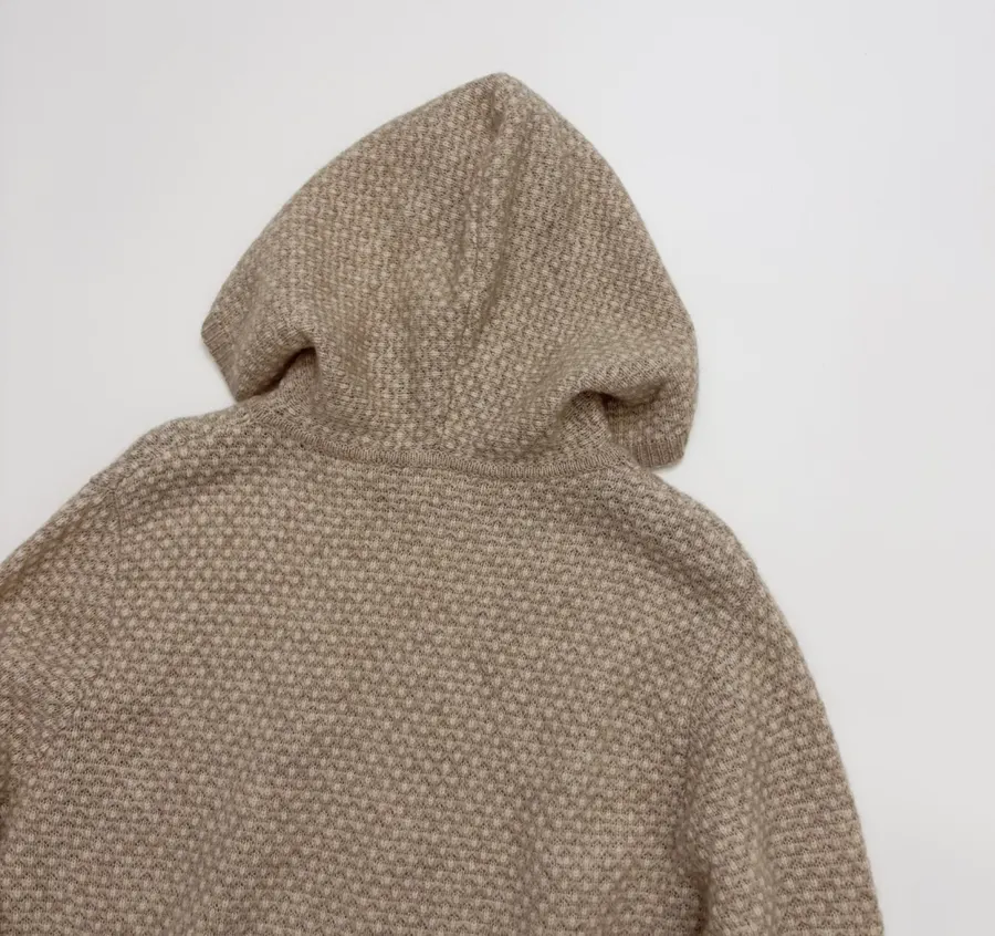 Long-Sleeve Knitted Loose-Fit Top in Taupe, product view 15
