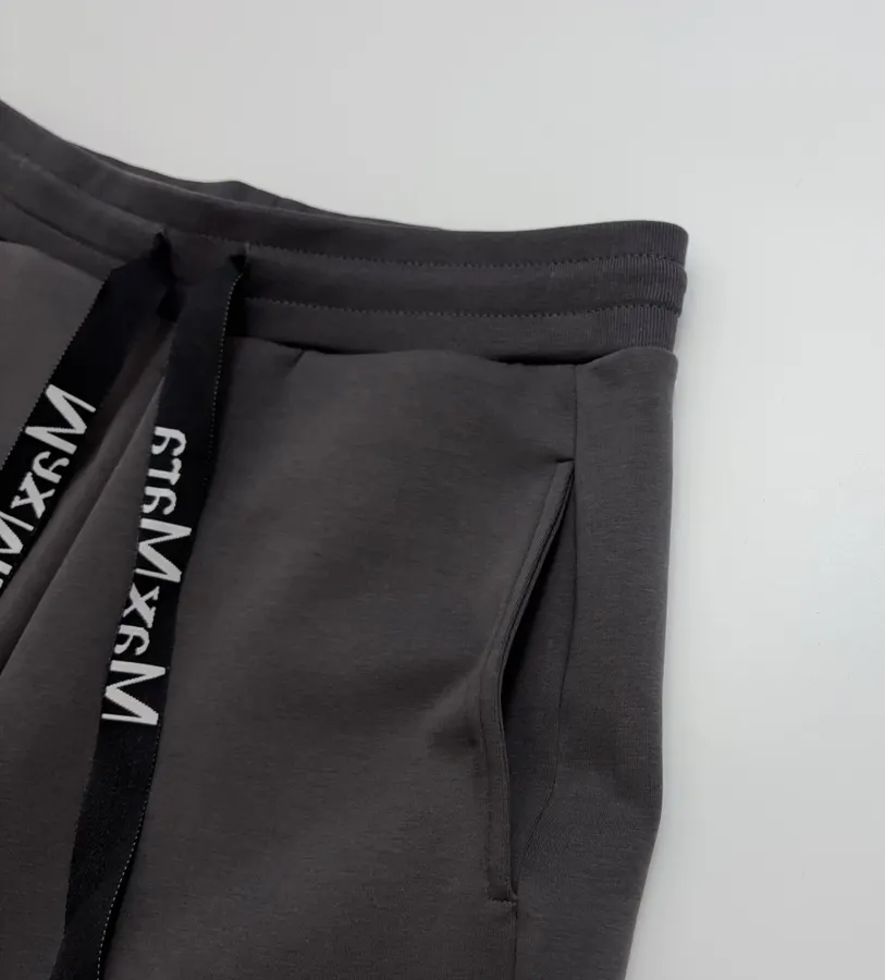 Loose Drawstring Long Pants, Casual Trousers in Black, product view 04