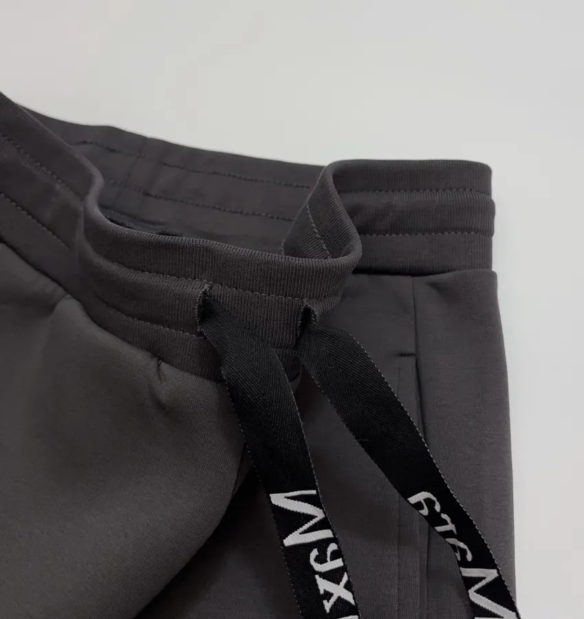 Loose Drawstring Long Pants, Casual Trousers in Black, product view 05