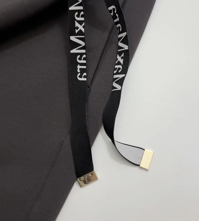 Loose Drawstring Long Pants, Casual Trousers in Black, product view 06