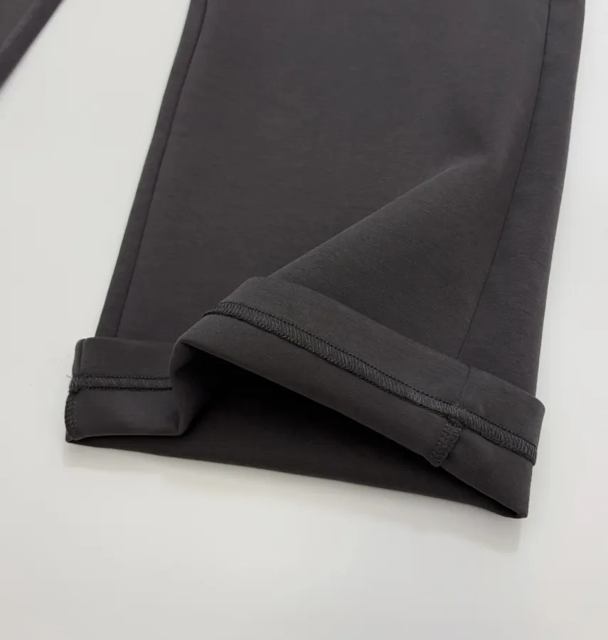 Loose Drawstring Long Pants, Casual Trousers in Black, product view 10
