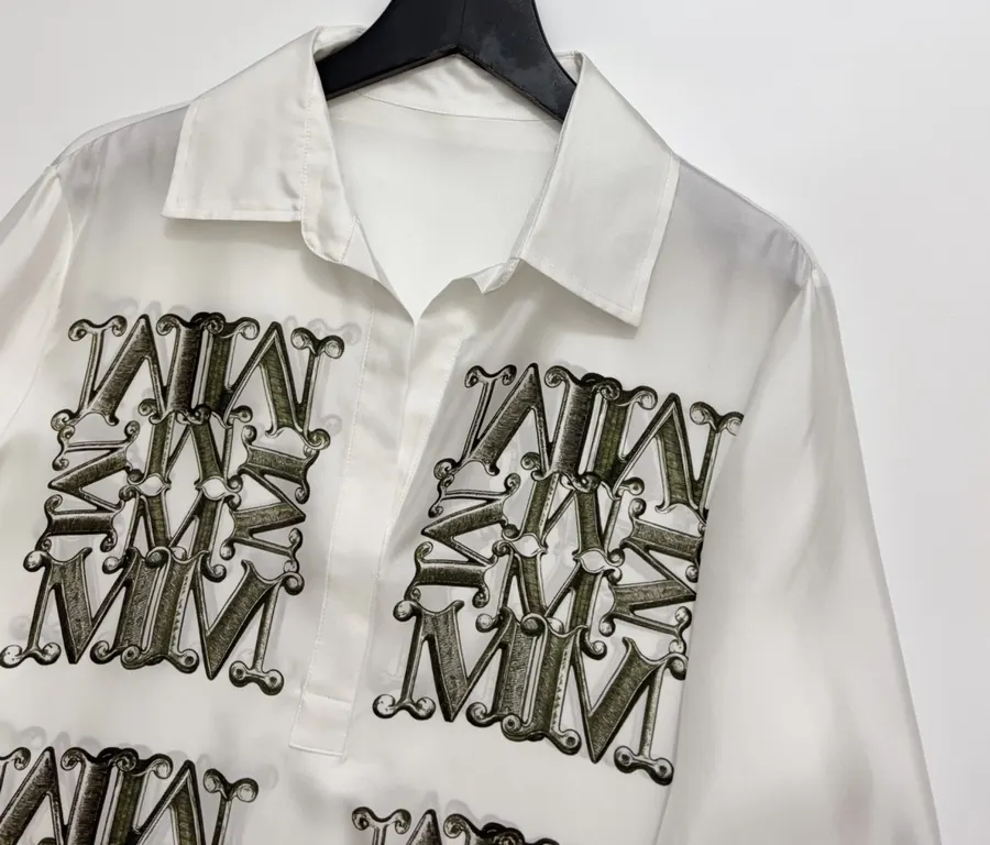 Commute-Ready Lapel Silk Shirt in White, product view 02