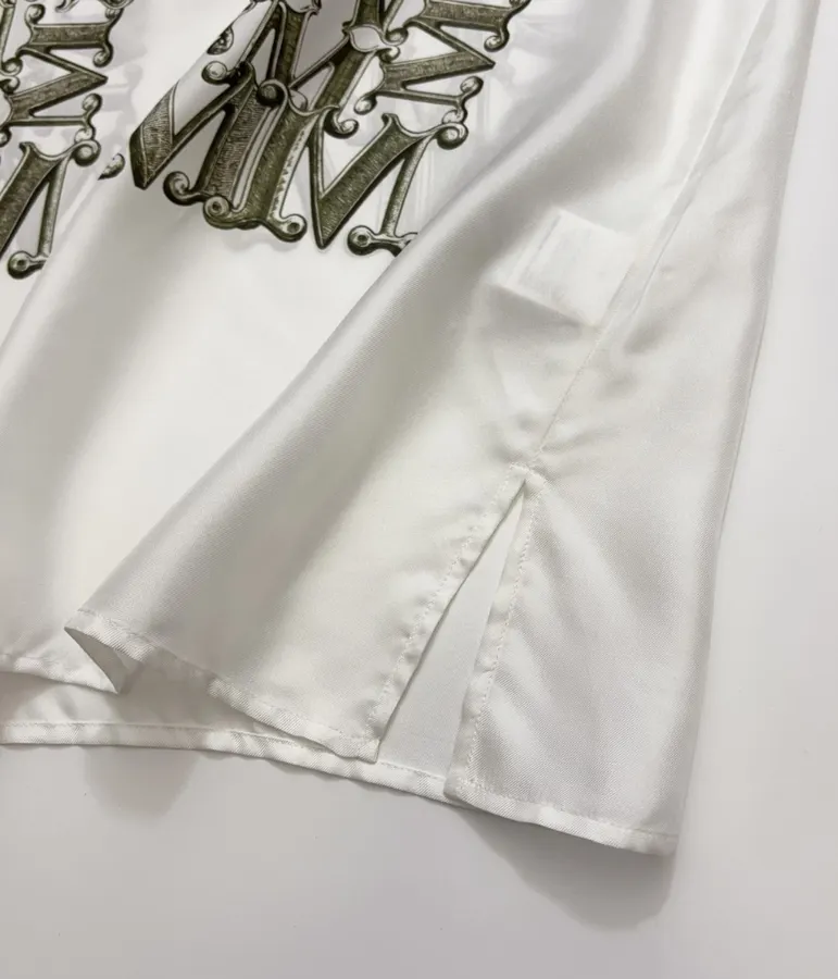 Commute-Ready Lapel Silk Shirt in White, product view 10