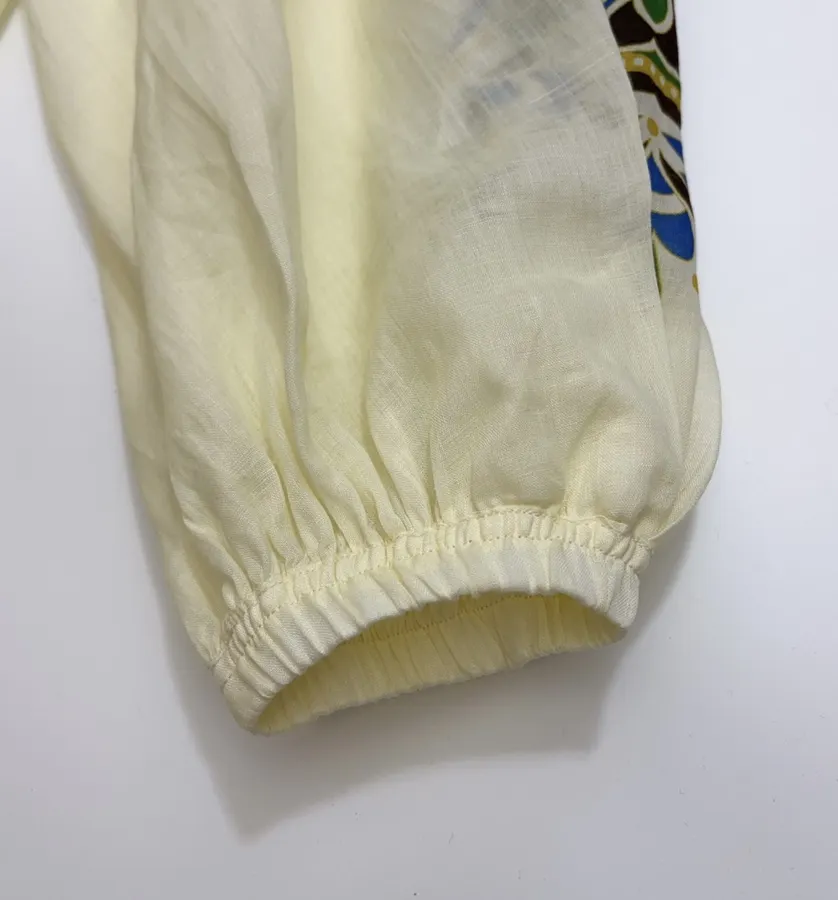 Printed Long Top-Style Dress in Cream, product view 08