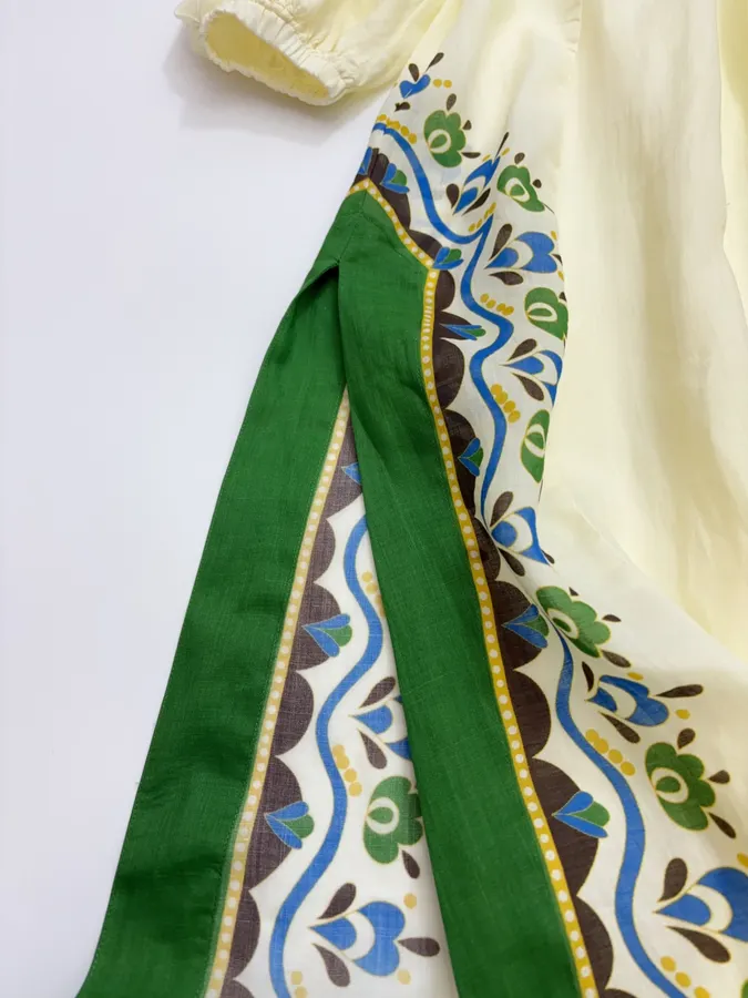 Printed Long Top-Style Dress in Cream, product view 15
