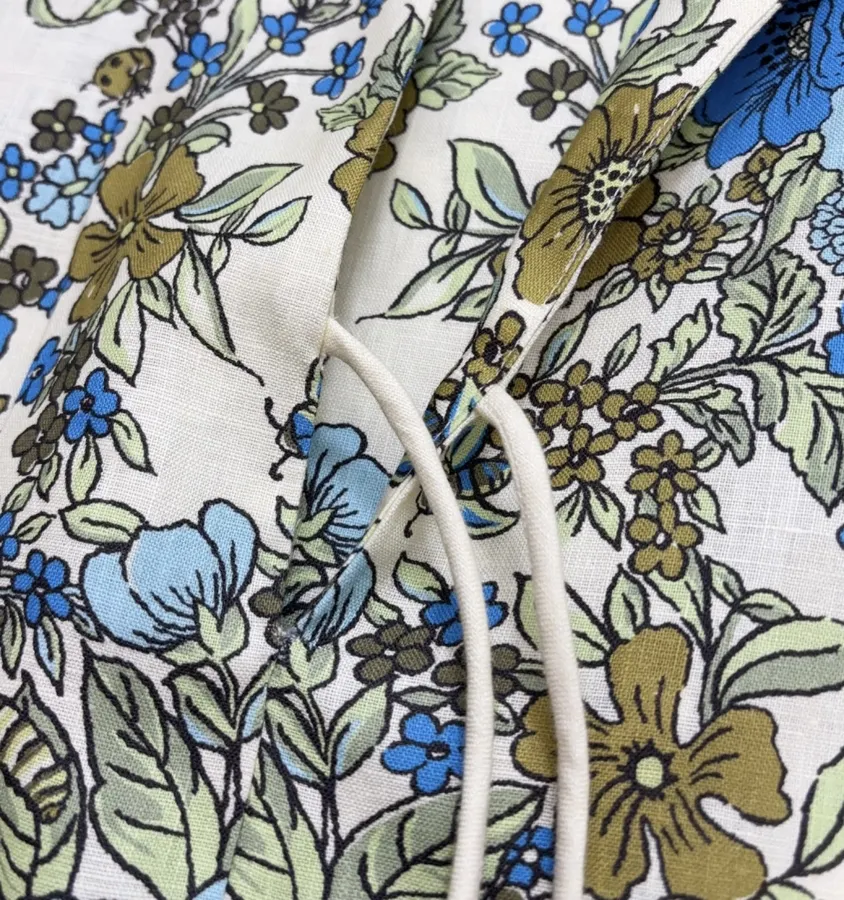 Linen Mini Dress in Cream, product view 04
