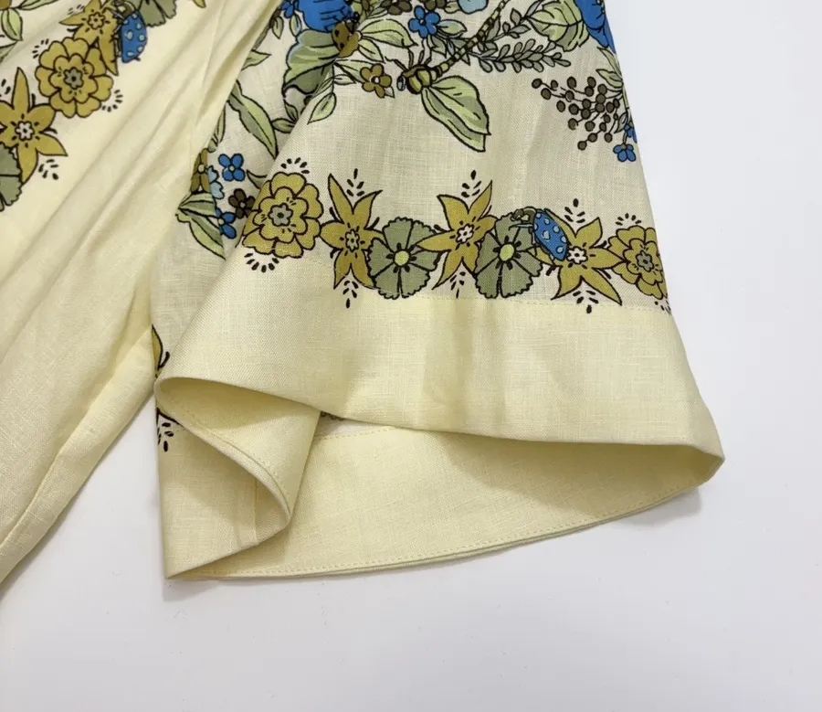Linen Mini Dress in Cream, product view 07